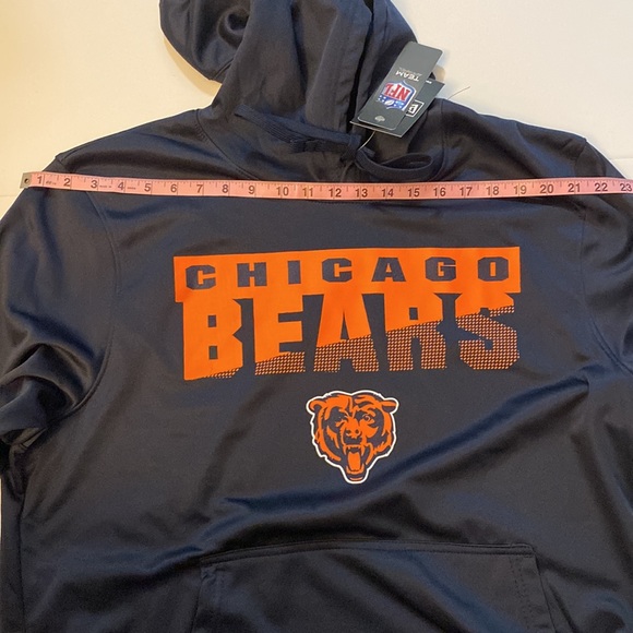 Chicago Bears Navy Combine Authentic New Era Orange Sweatshirt Hoodie Pullover - Picture 9 of 10